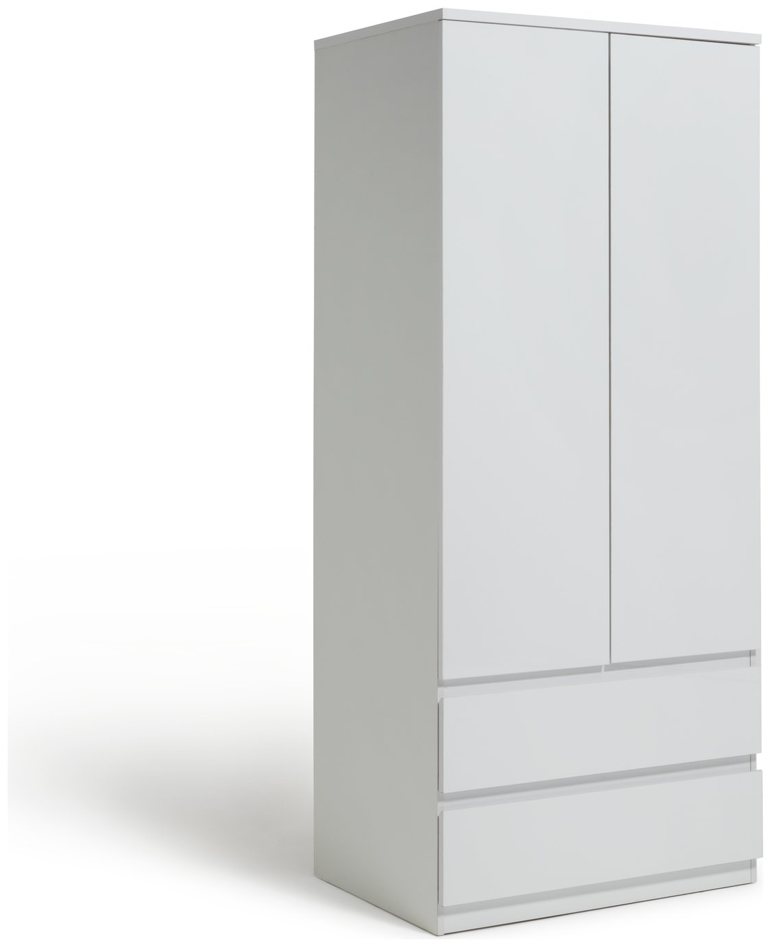 Habitat Jenson 2 Door 2 Drawer Wardrobe - Matte White