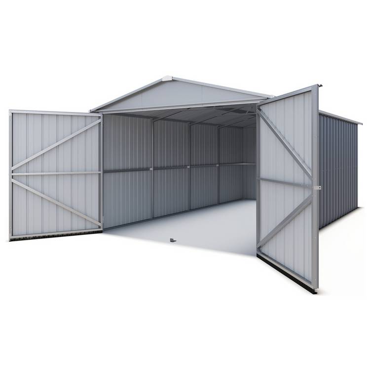 YardMaster Metal Grey Shed - 10 x 17ft 0