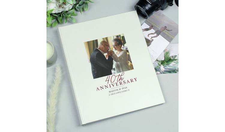 Personalised Message 40th Anniversary Photo Album