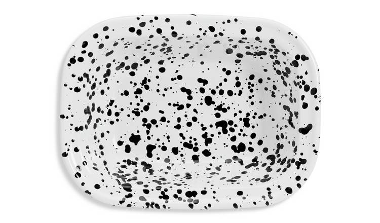 Habitat 24cm Enamel Coated Steel Pie Dish - White