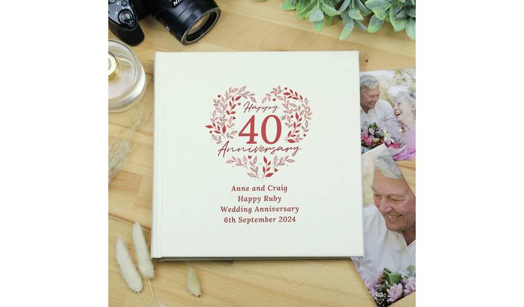 Personalised Message 40th Wedding Anniversary Photo Album