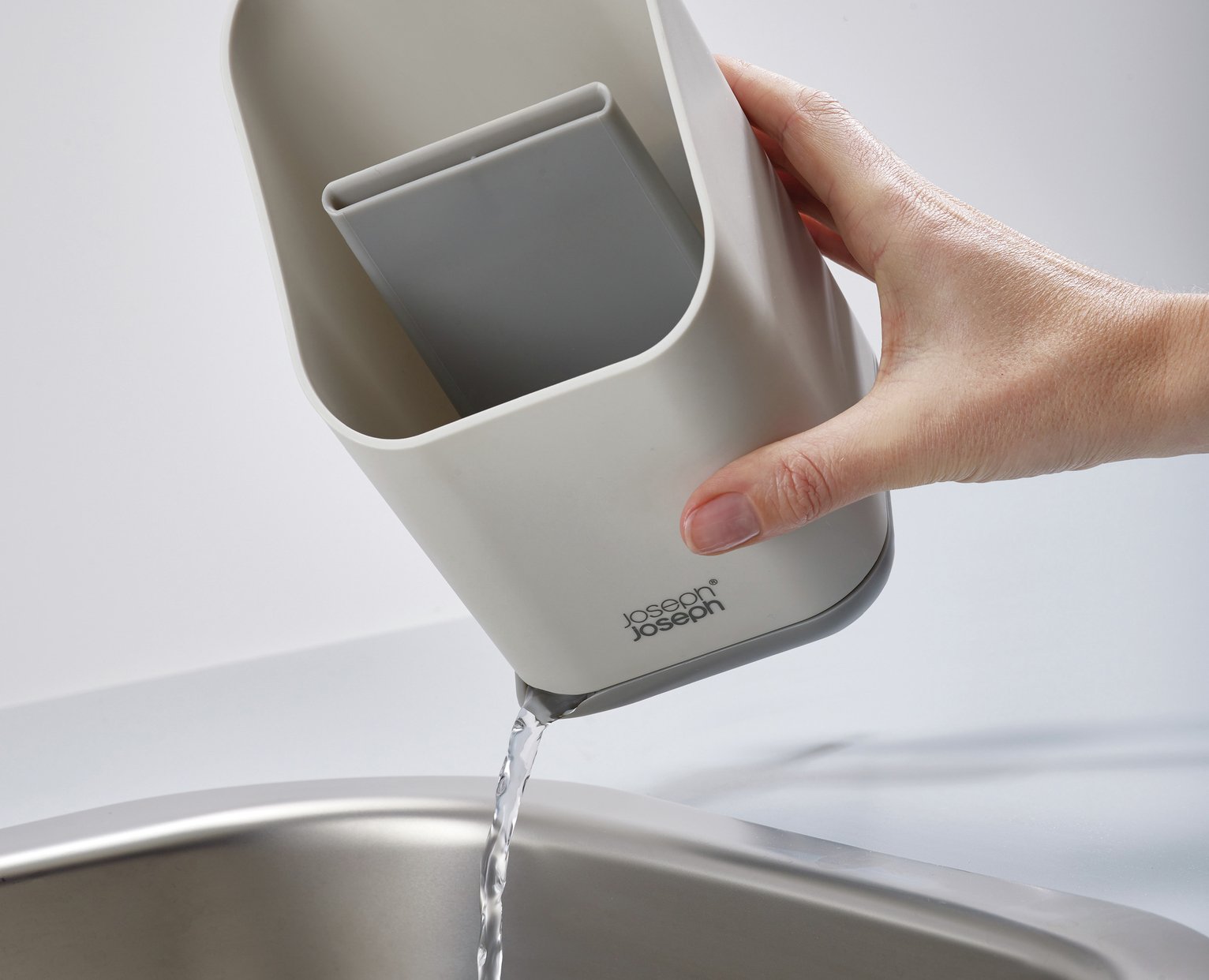 KIZQYN Douche Caddy Badkamerhoekrek van acryl, doucherek van roestvrij staal met rail, wandrek