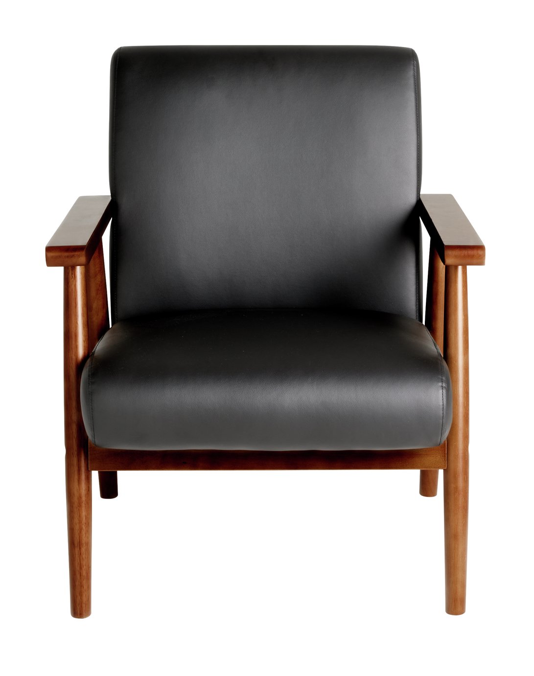 Argos Home Watson Leather Chair - Black