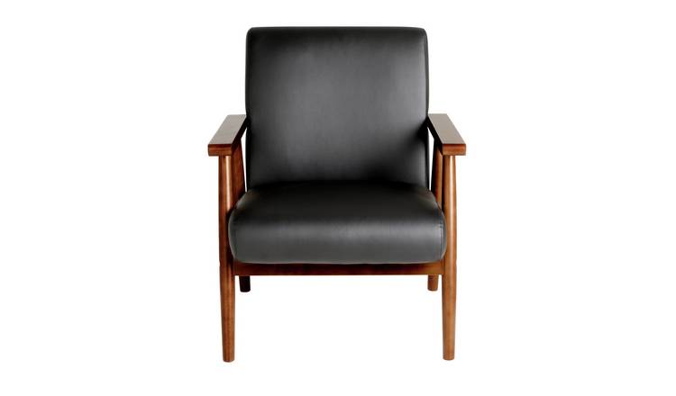 Argos Home Watson Leather Chair - Black