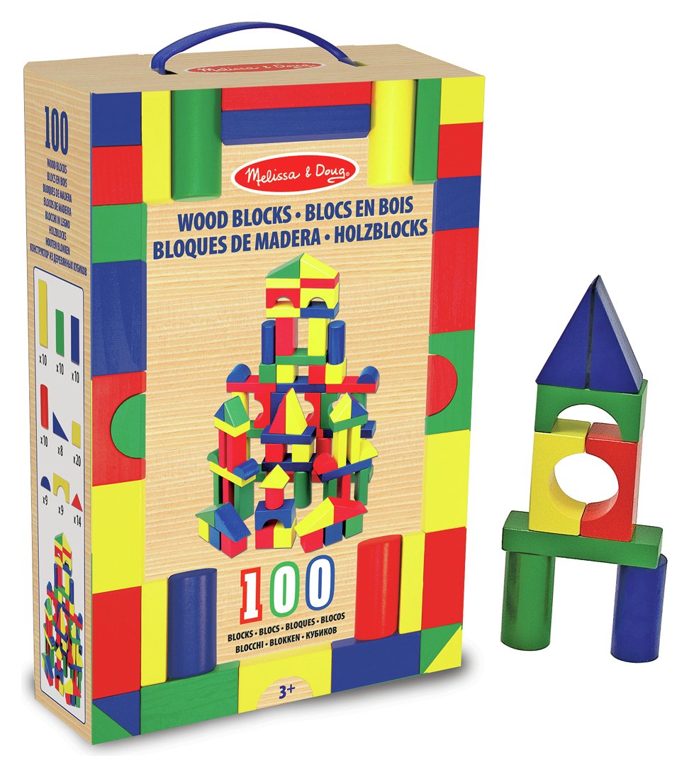 melissa & doug 100 wooden blocks