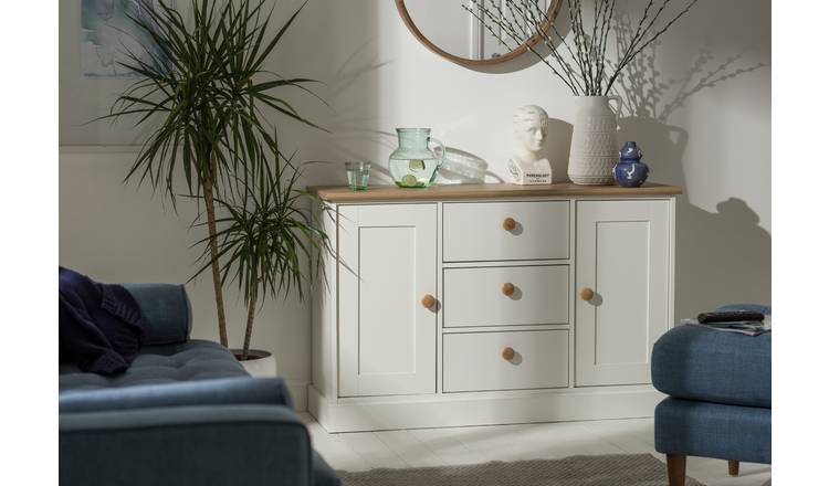 Argos Home Winchester 2 Door 3 Drawer Sideboard - Cream