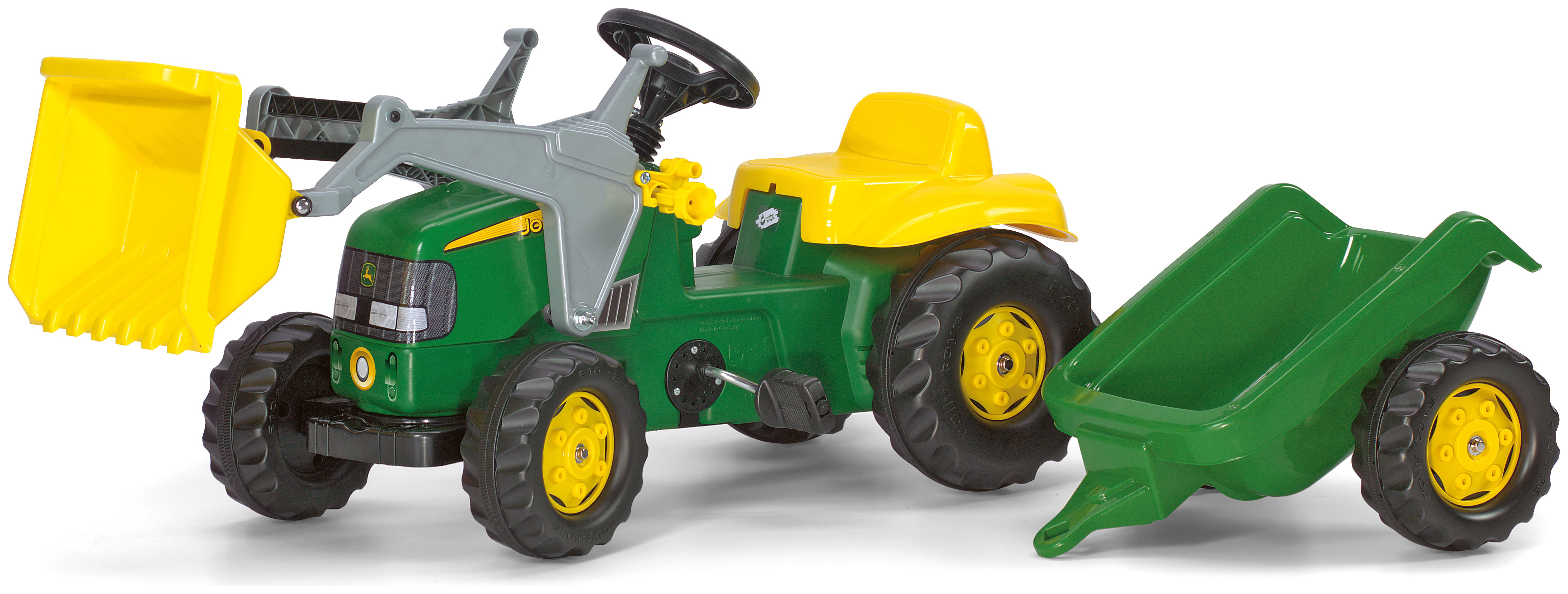 Rolly Kids John Deere Frontloader Tractor Trailer Ride On review
