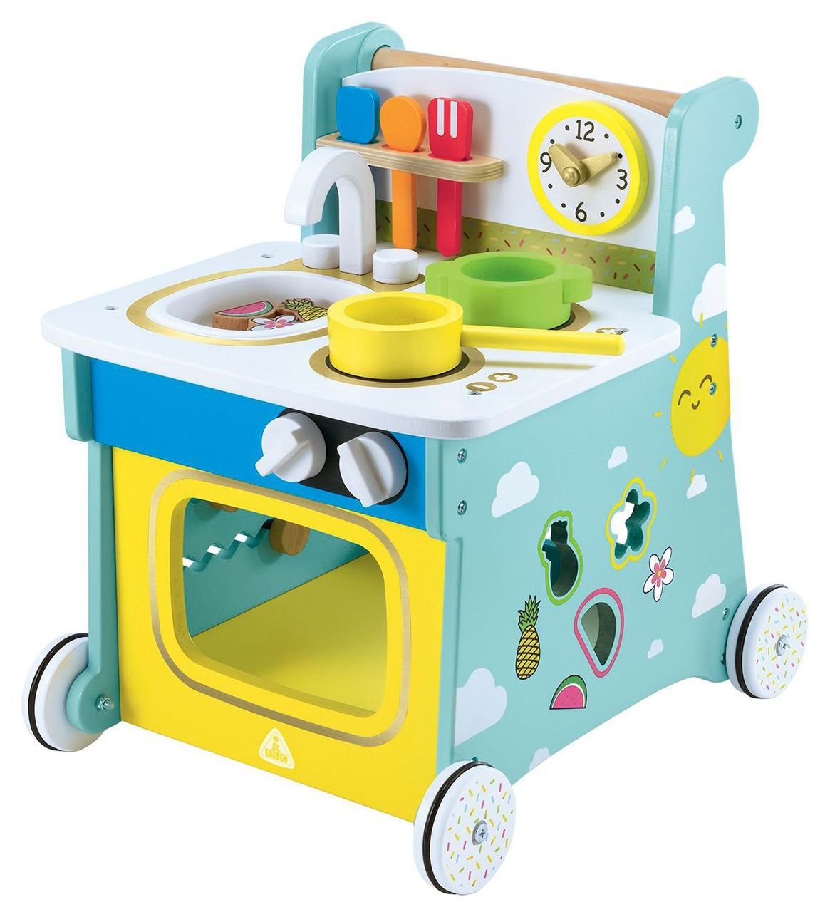 wooden activity kitchen walker