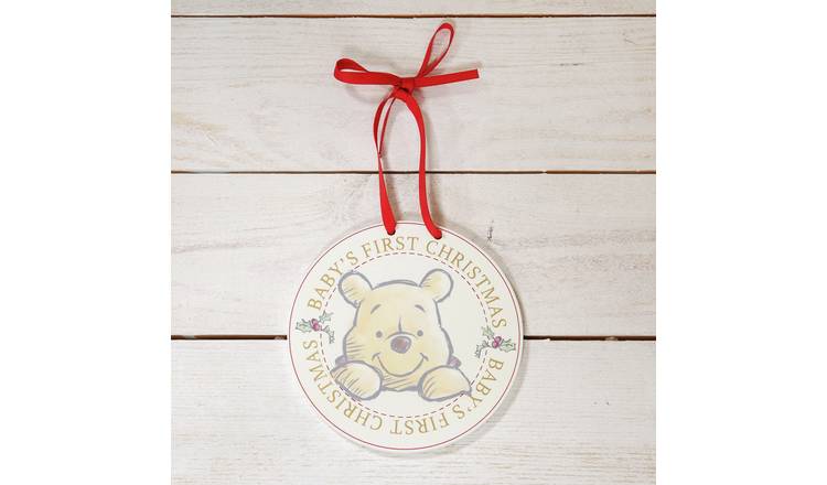 Disney Baby's First Christmas Hanging Plaque