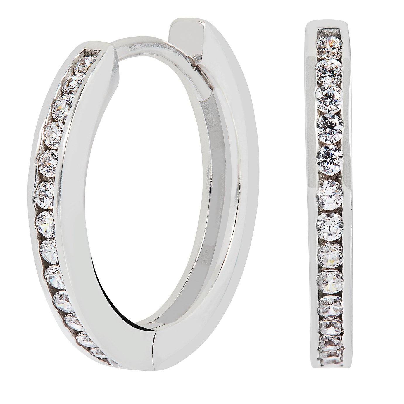 Revere Sterling Silver 10mm Cubic Zirconia Huggie Earrings Review