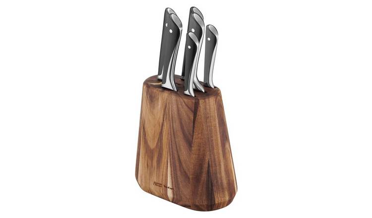 Tefal by Jamie Oliver 6pc Knife Set with Acacia Wood Block