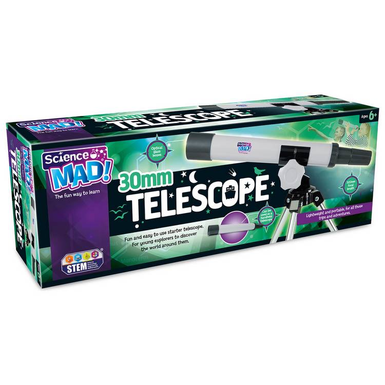 Science Mad 30mm Telescope with Tripod 0