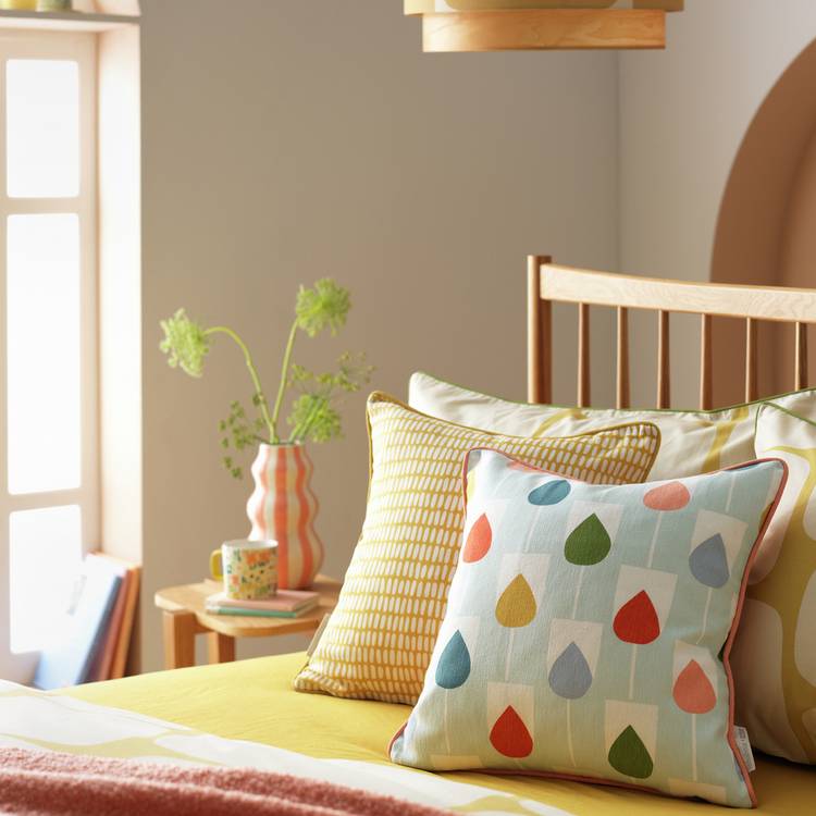 Habitat x Scion Sula Cushion - Multicolour - 43x43cm 0
