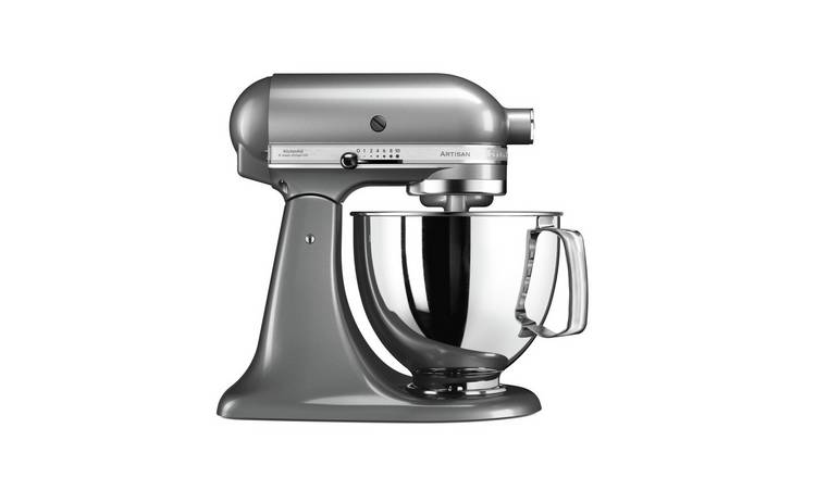 Buy KitchenAid 5KSM125BCU Stand Mixer - Silver | Stand mixers | Argos