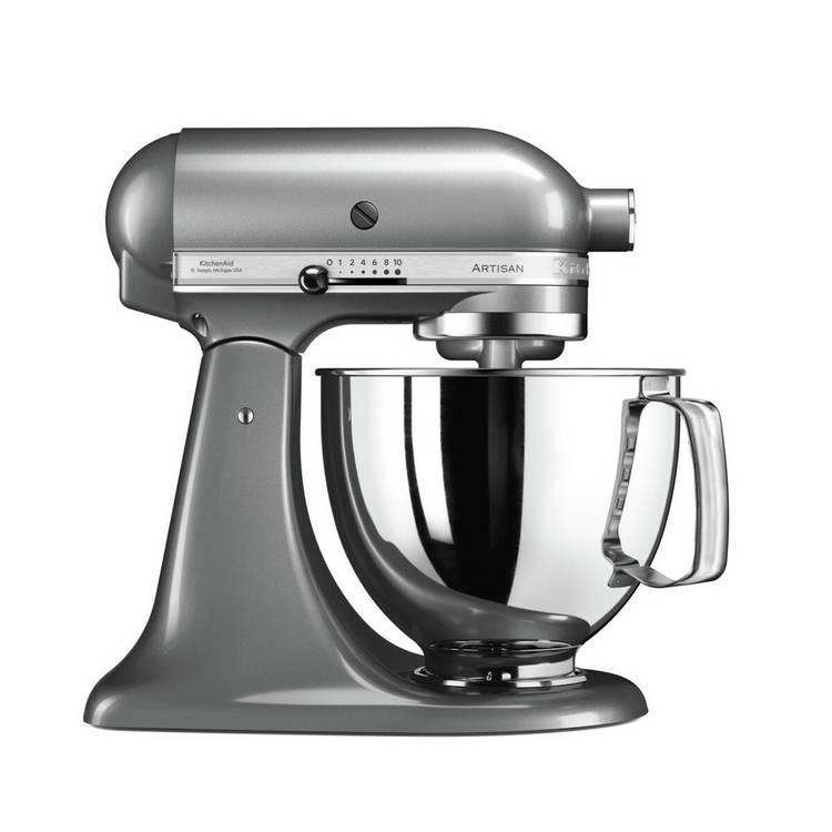 KitchenAid 5KSM125BCU Artisan Stand Mixer - Silver 0