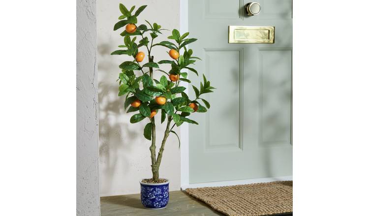 Home 41 inch Tall Faux Orange Tree