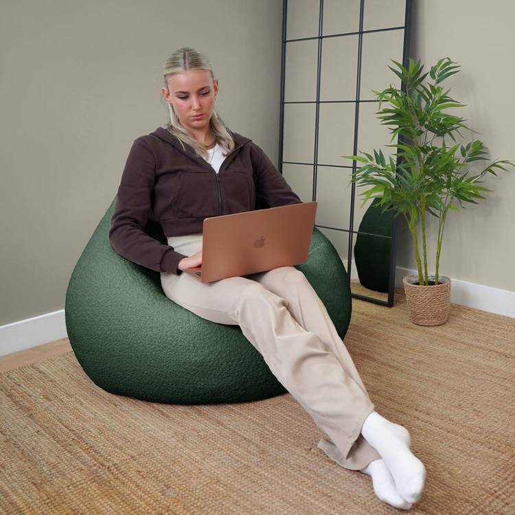 rucomfy Fabric Snug Slouchbag Beanbag - Moss Green 0
