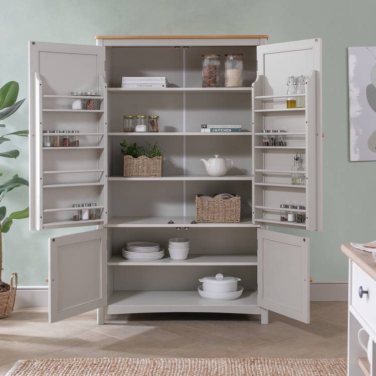 Habitat Bournemouth 4 Door Kitchen Larder - Grey 0