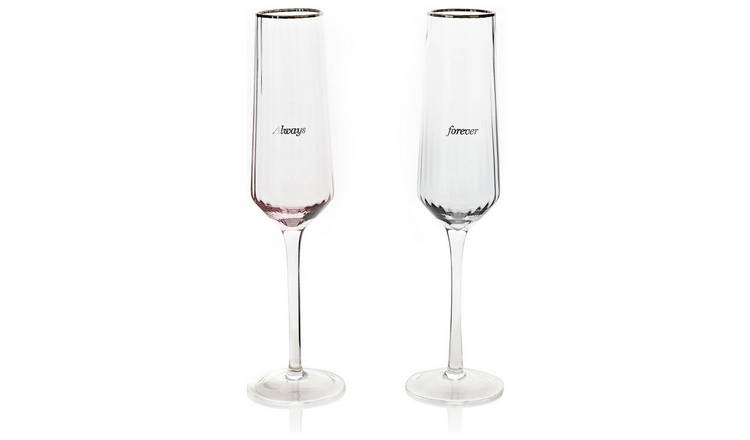 Amore by Juliana Set of 2 Always And Forever Flute Glasses