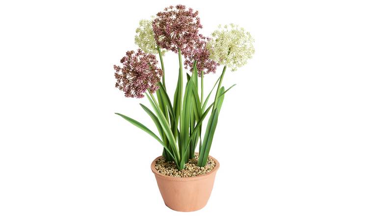 Home 24 inch Tall Faux Allium Plant