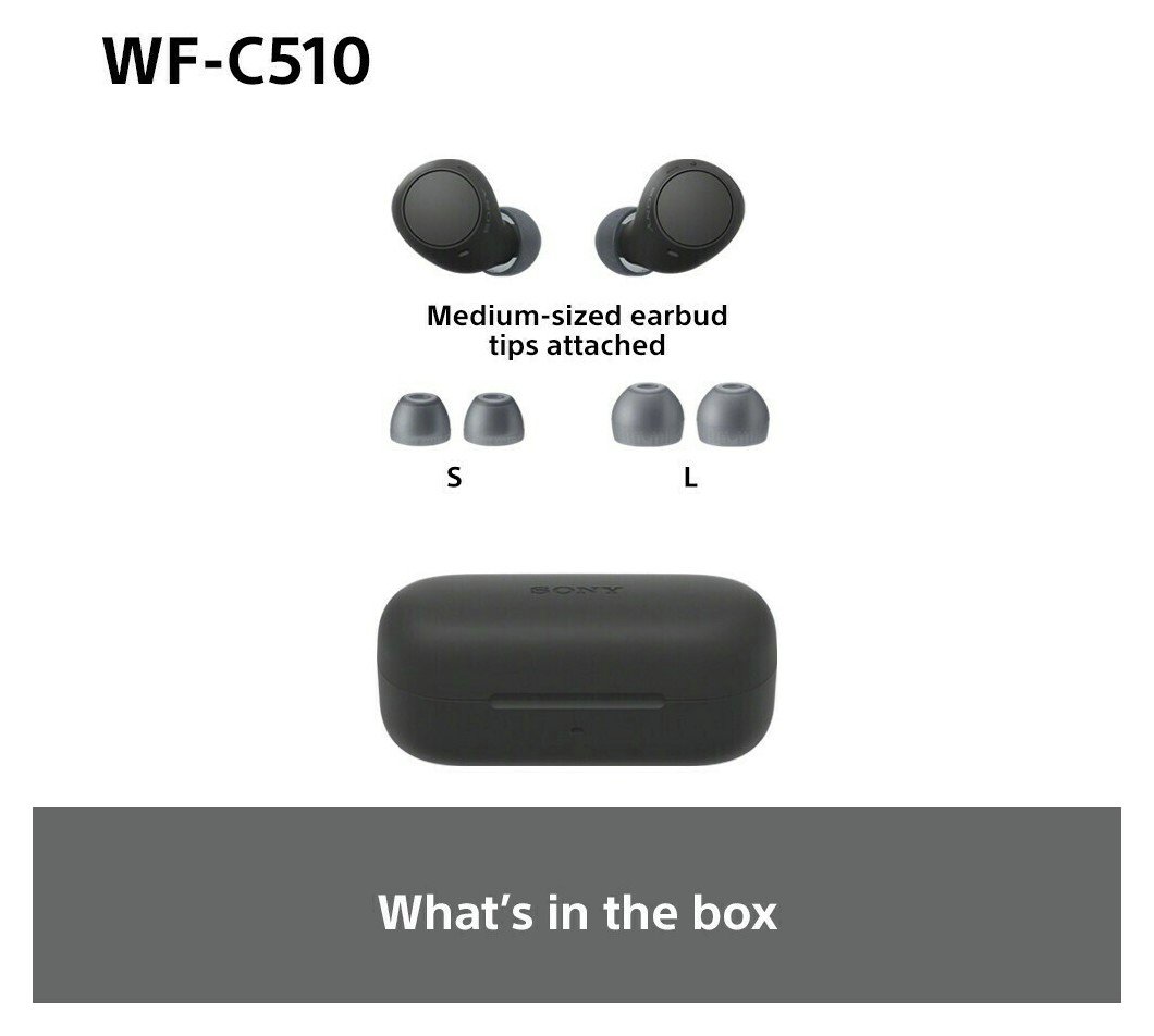 Buy Sony WF-C510 True Wireless Earbuds - Black | Wireless