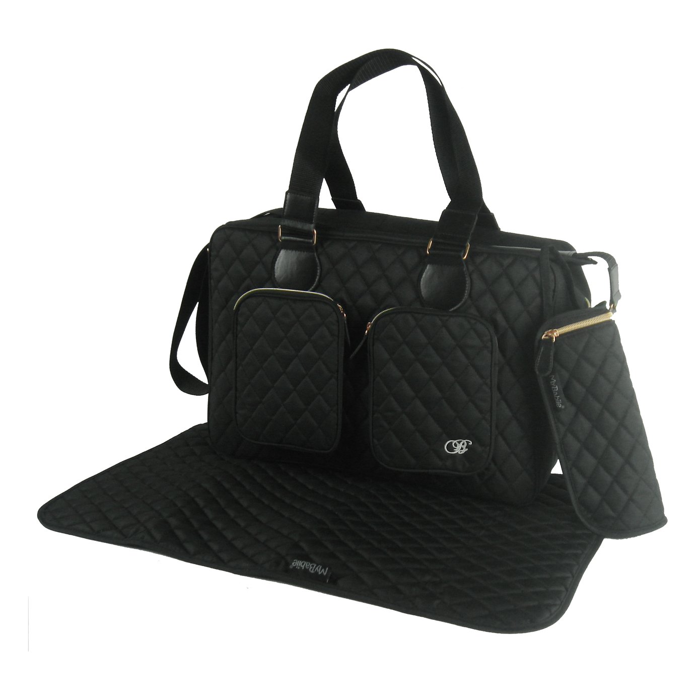 My Babiie Billie Faiers Black Quilted Change Bag
