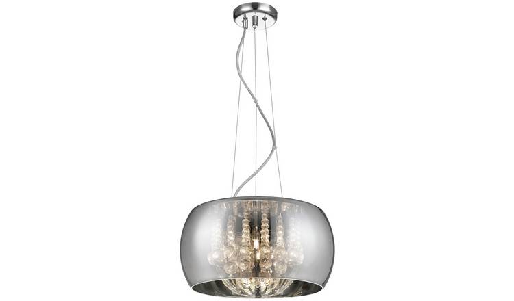 Impex Potenza Metal 3 Light Pendant Light - Chrome