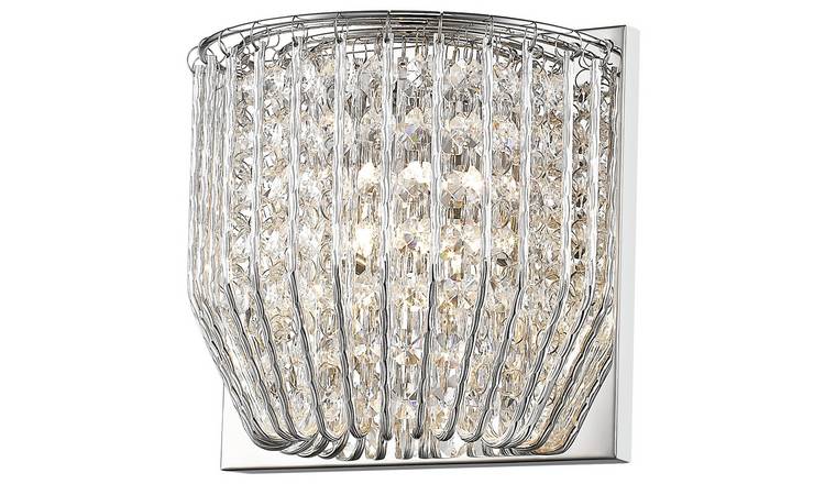 Impex Torino Crystal Wall Light - Chrome