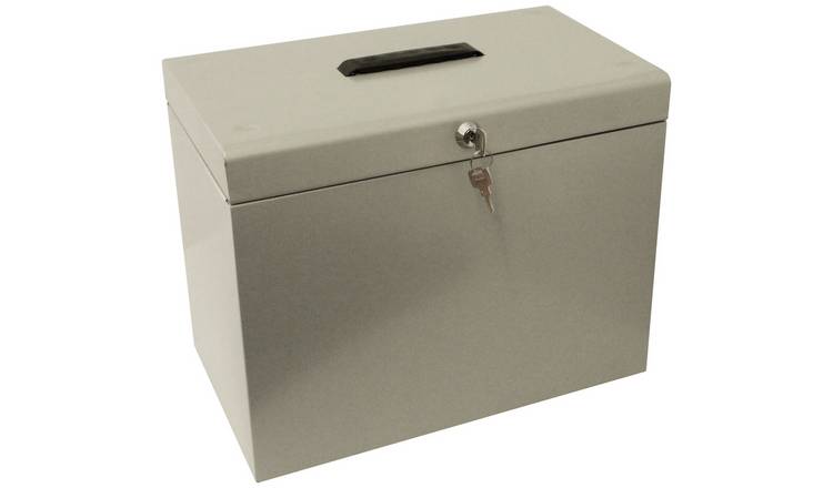 Cathedral A4 Metal File Box - Grey