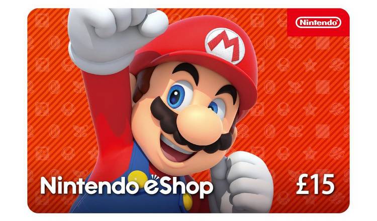 Buy Nintendo eShop Card 15 GBP Voucher Nintendo e shop cards Argos