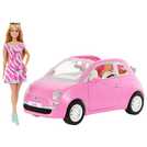 Buy Barbie Doll Fiat 500 Vehicle Toy Car Playset Dolls Argos