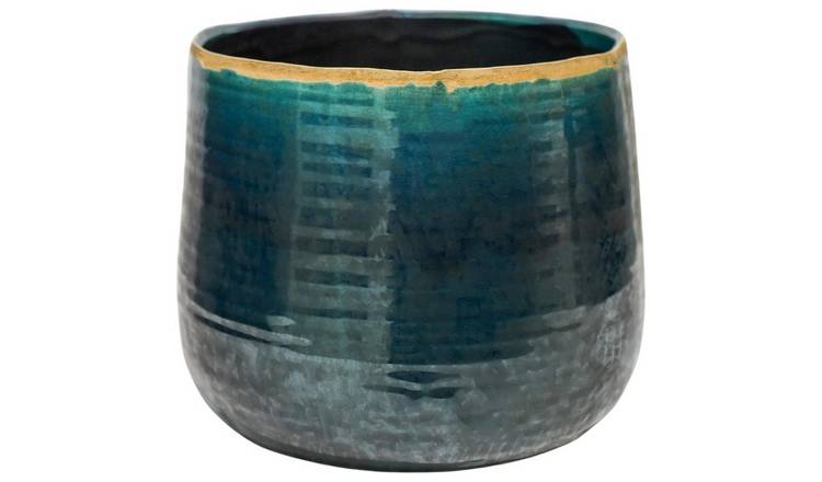 Ivyline Planter Pot Como Ceramic - Turquoise