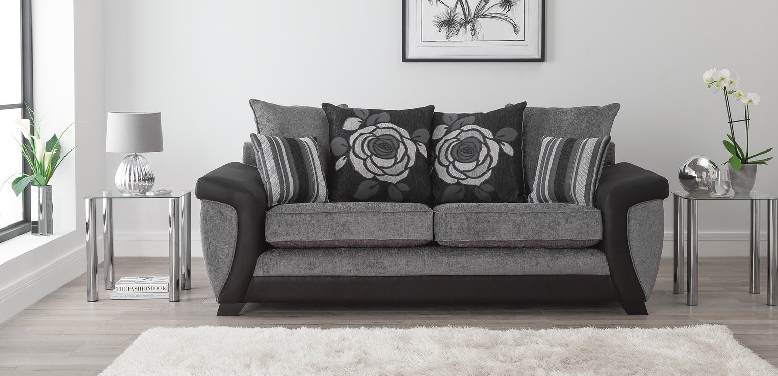 Argos Home Illusion 3 Seater Fabric Sofa Review