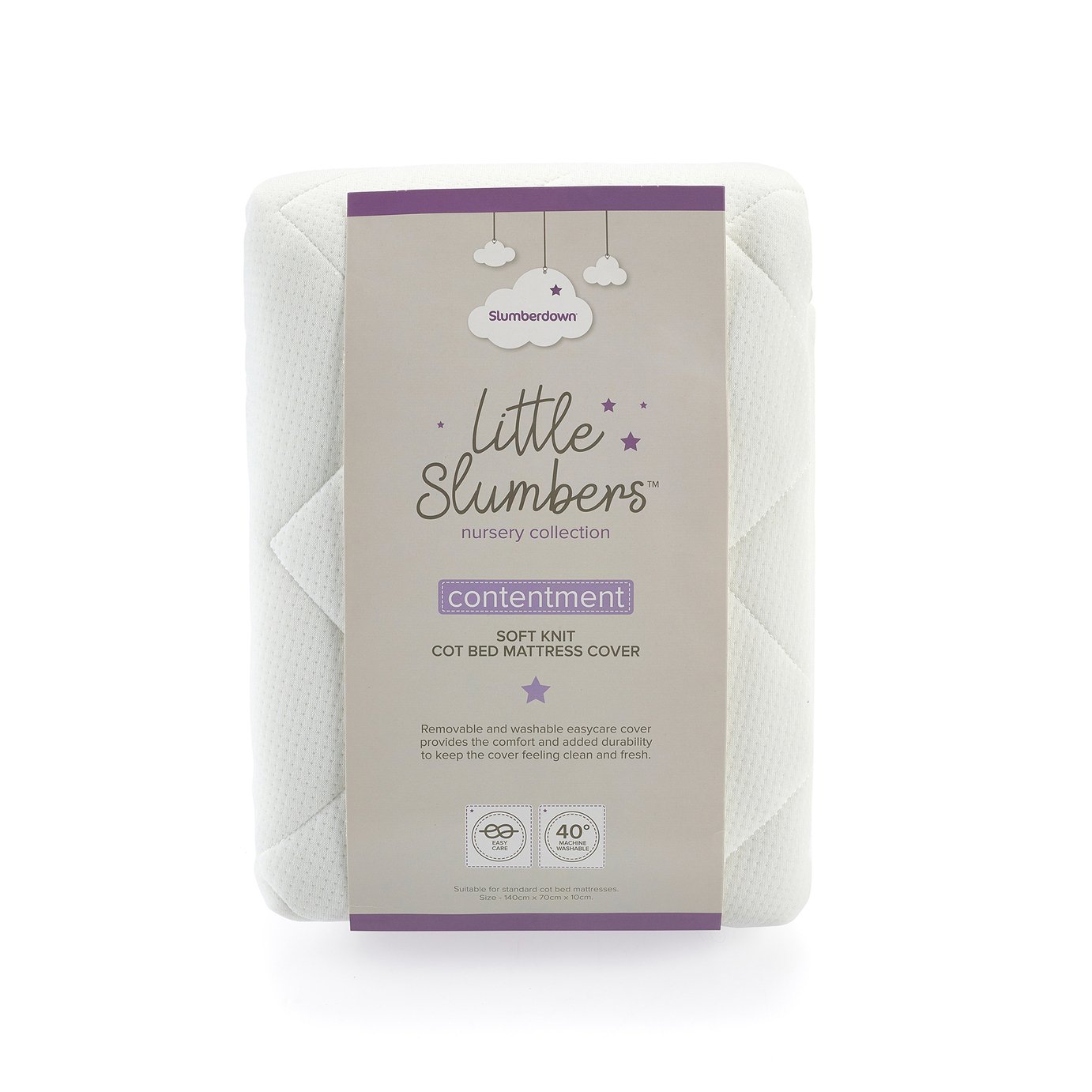 Slumberdown Little Slumbers Knitted Cot Bed Mattress Cover