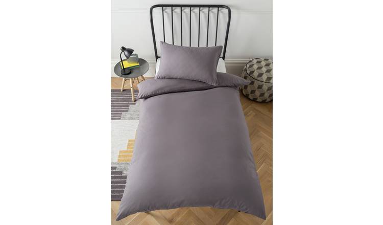 Buy Silentnight Supersoft Plain Charcoal Bedding Set Single Argos