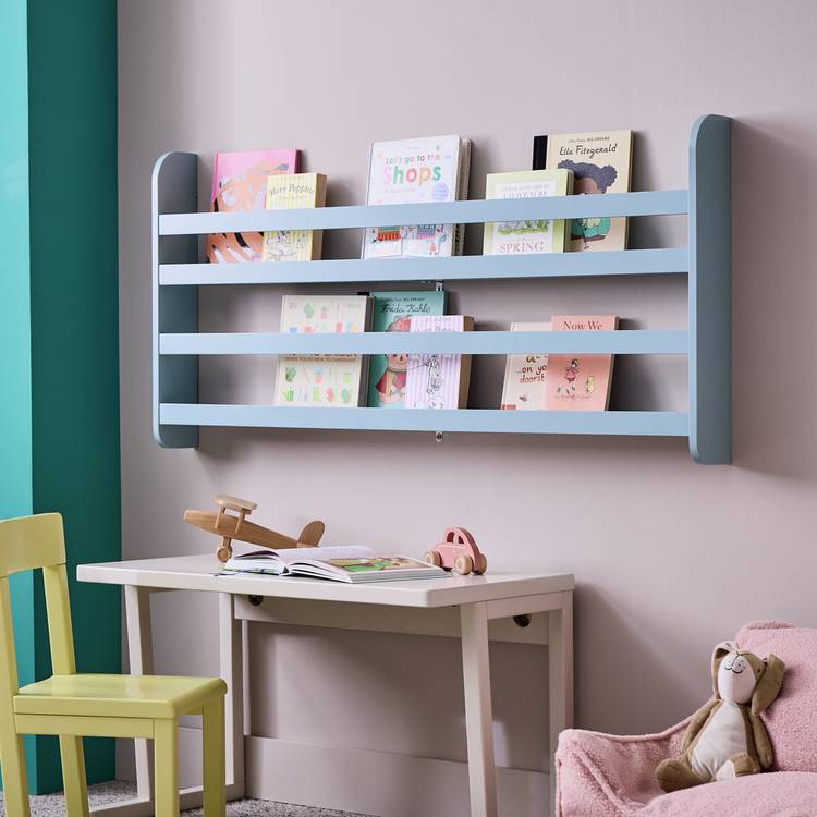 Habitat Kids Scandinavia Wall Mounted Wide Shelf - Duck Egg 0