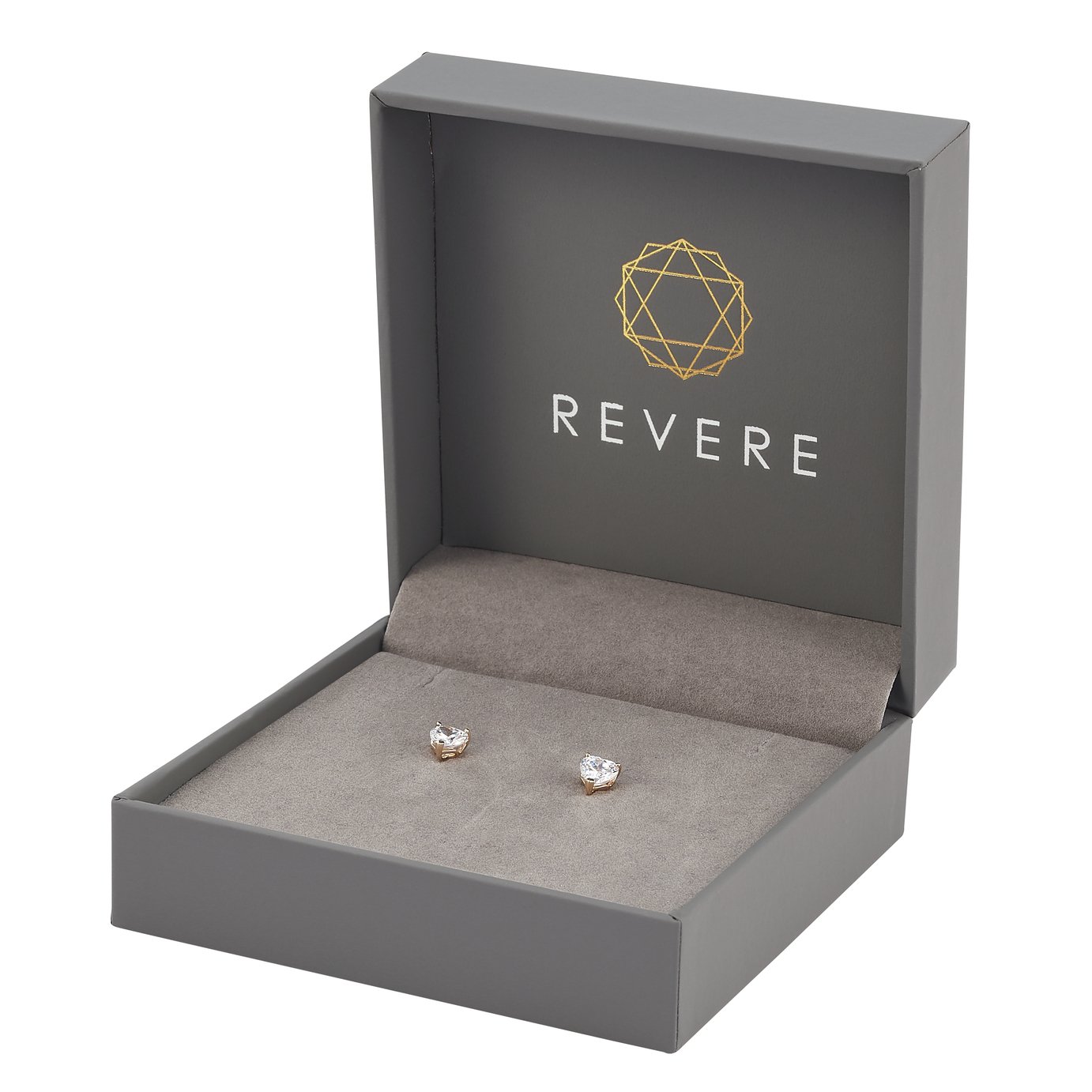 Revere 9ct Gold Heart Cubic Zirconia Earrings Review