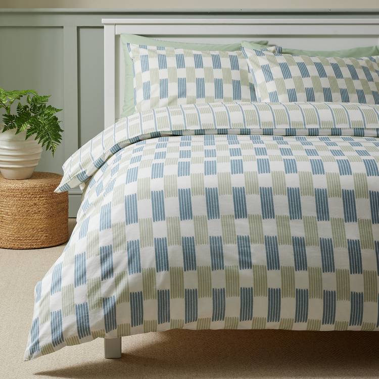 Habitat Cotton Ikat Print Bedding Set - Double 0