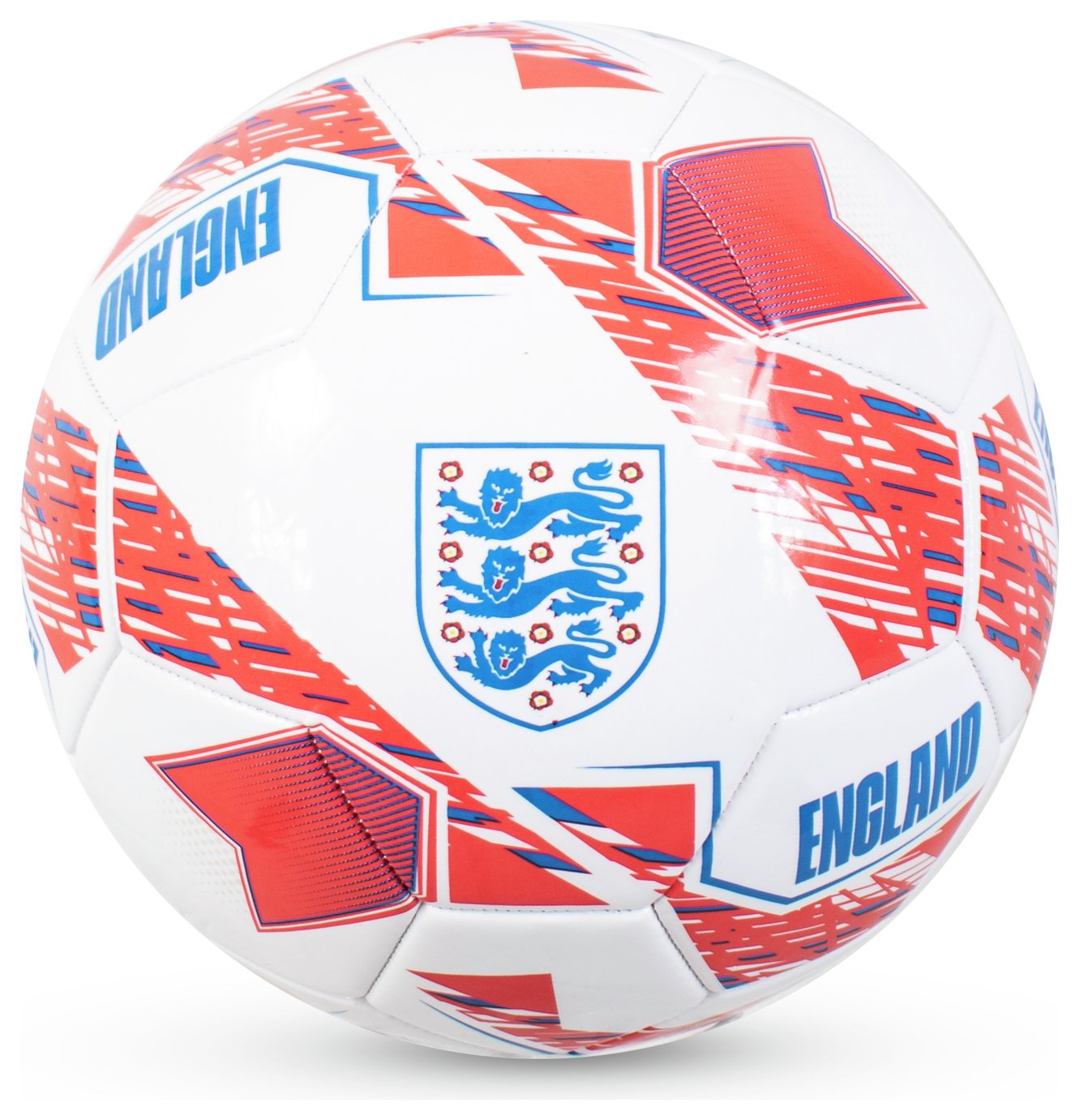 England Three Lions Size 5 Football - White