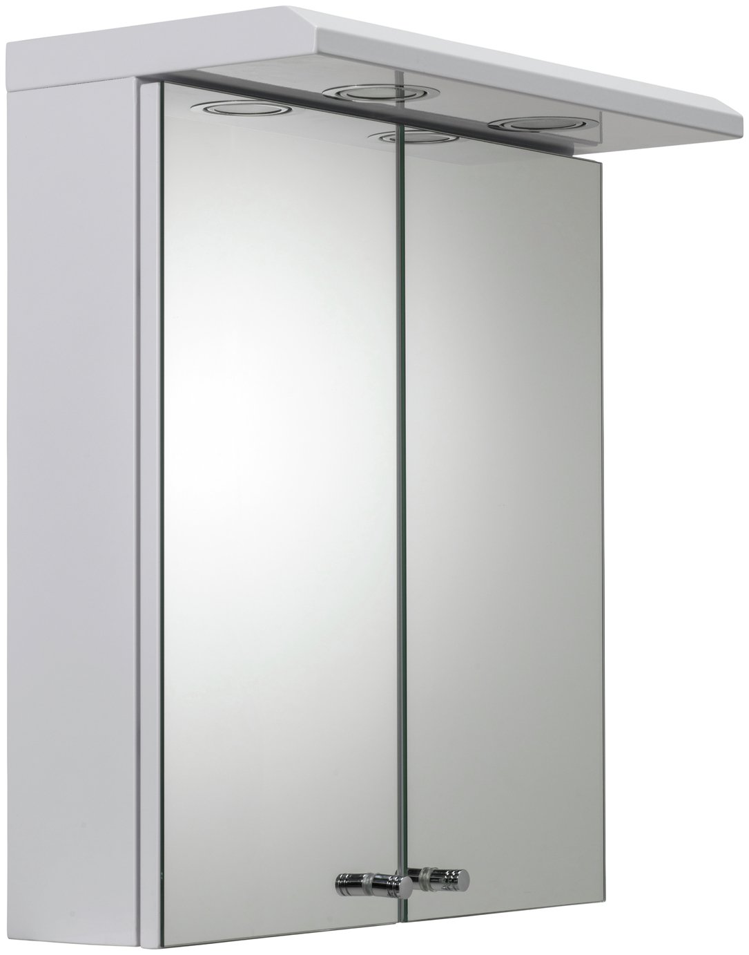 Croydex 2 Door Illuminated Bathroom Cabinet - White