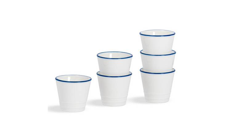 Nicola Spring White Farmhouse Egg Cups - 5cm - Pack of 6