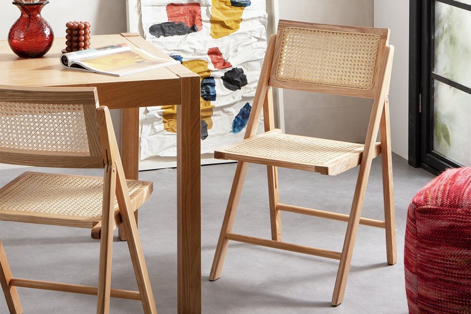 Habitat Peio Rattan Folding Dining Chair.