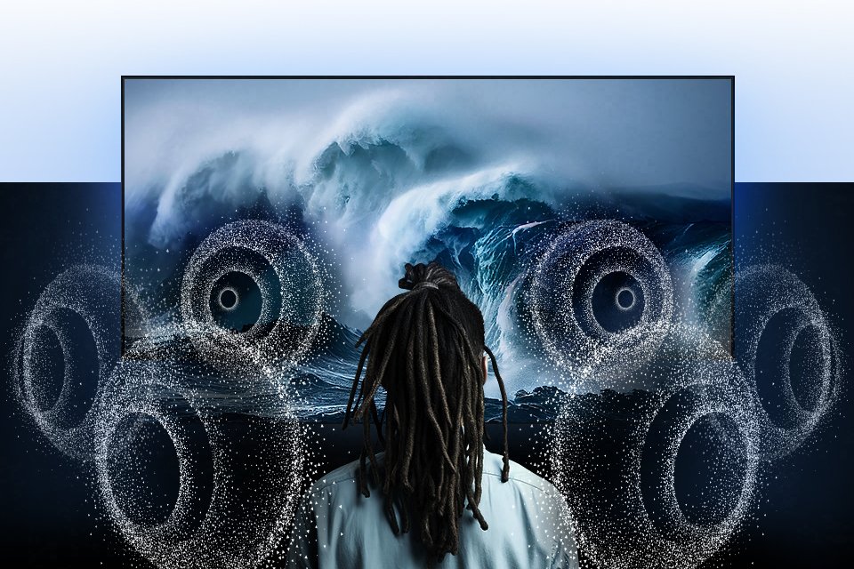 Illustration of Samsung Galaxy Buds3 Pro earbuds showing 360 sound system.