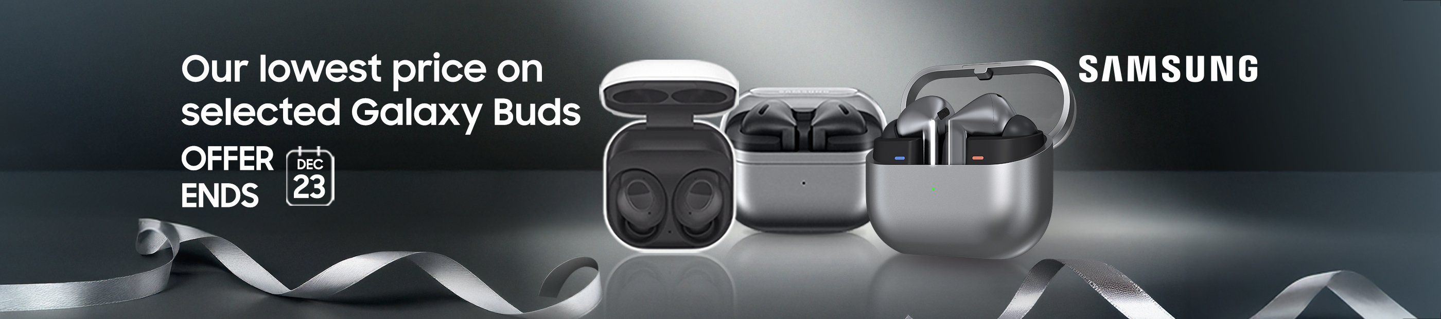 Samsung. Our lowest price on selected Galaxy buds. Offer ends Dec 23.