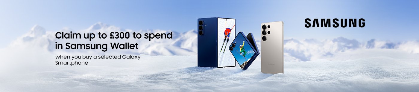 Samsung. Claim up to £300 to spend in Samsung wallet when you buy a selected Galaxy smartphone.