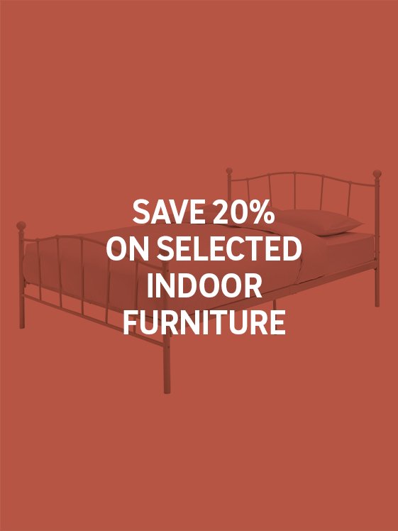 Save 20% on selected indoor furniture use code DEAL20. Shop now.