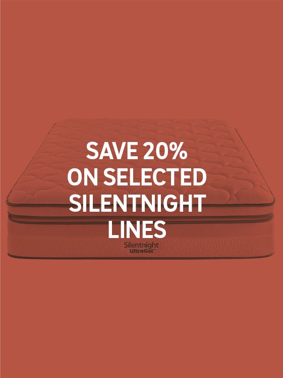 Save on selected Silentnight lines use code SILENT20 plus free delivery. Shop now.