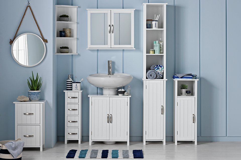 Argos Home Tongue & Groove Corner Shelves - White.