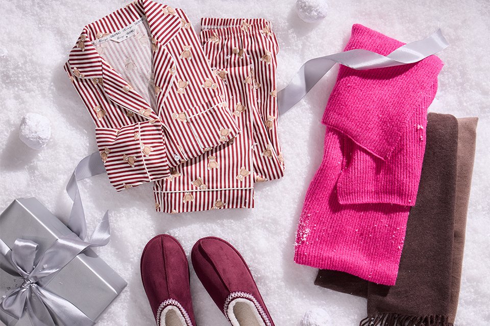 Christmas clothing gifts.