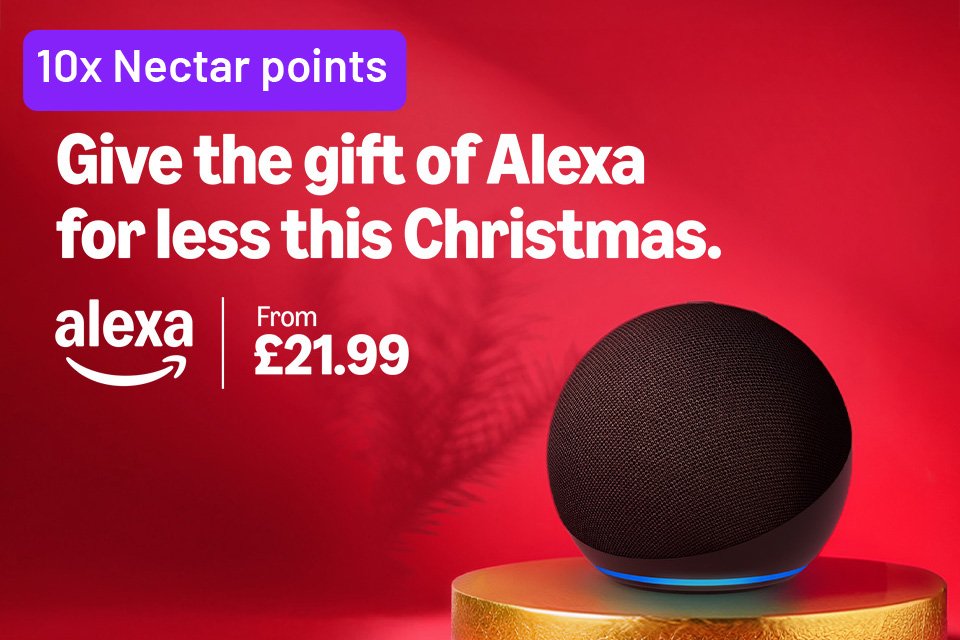 Give the gift of Alexa this Christmas. From £21.99.